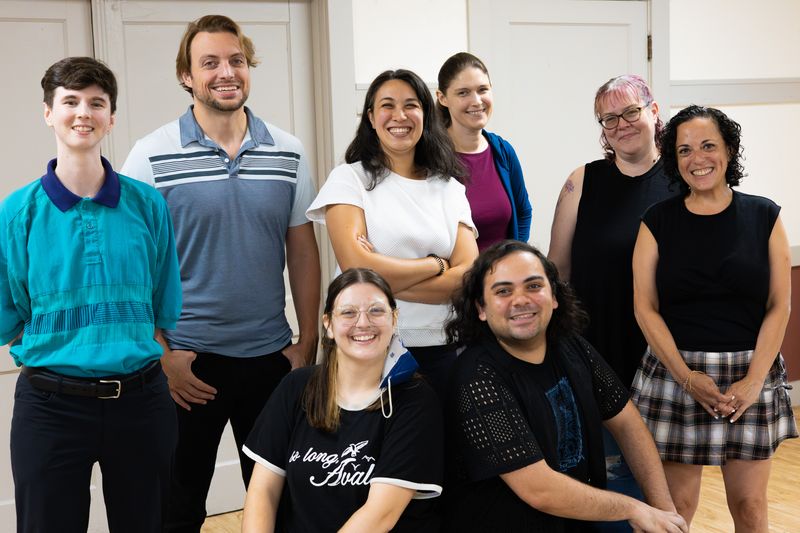 The director and cast of Hope to the Stars: Four Passages Through the Void. Michael J. Blunt, V. Brancazio, Melissa de Jesus, Evelyn Holley, Kit Newell, Evan Turissini, Kristen Heider, and Deidre Purcell.